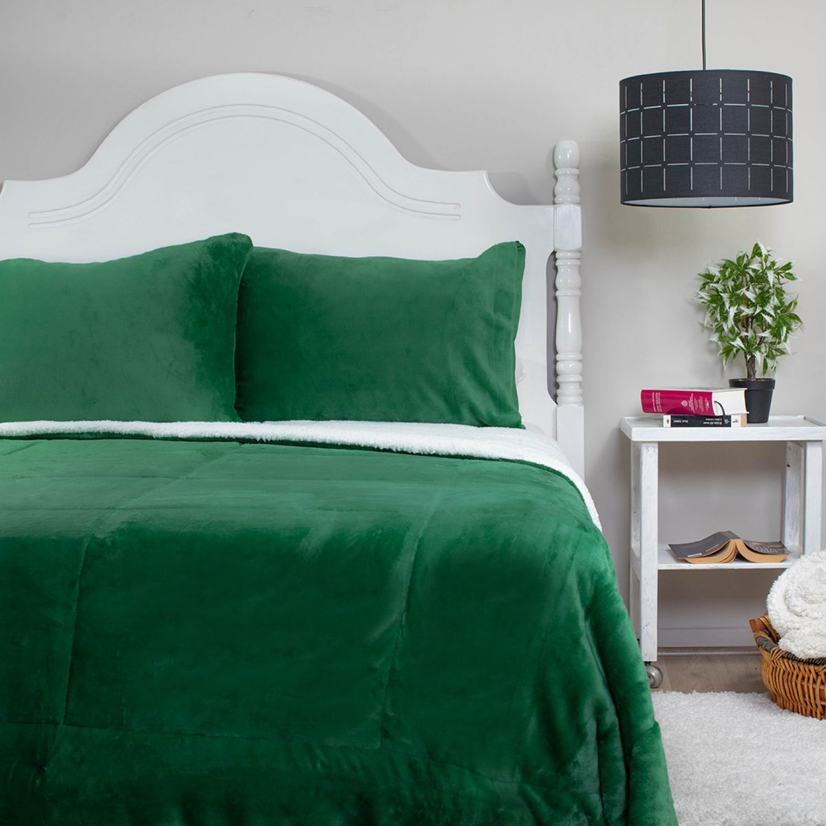 DORAL - Cubrecama Liso Sherpa Flanel Doral