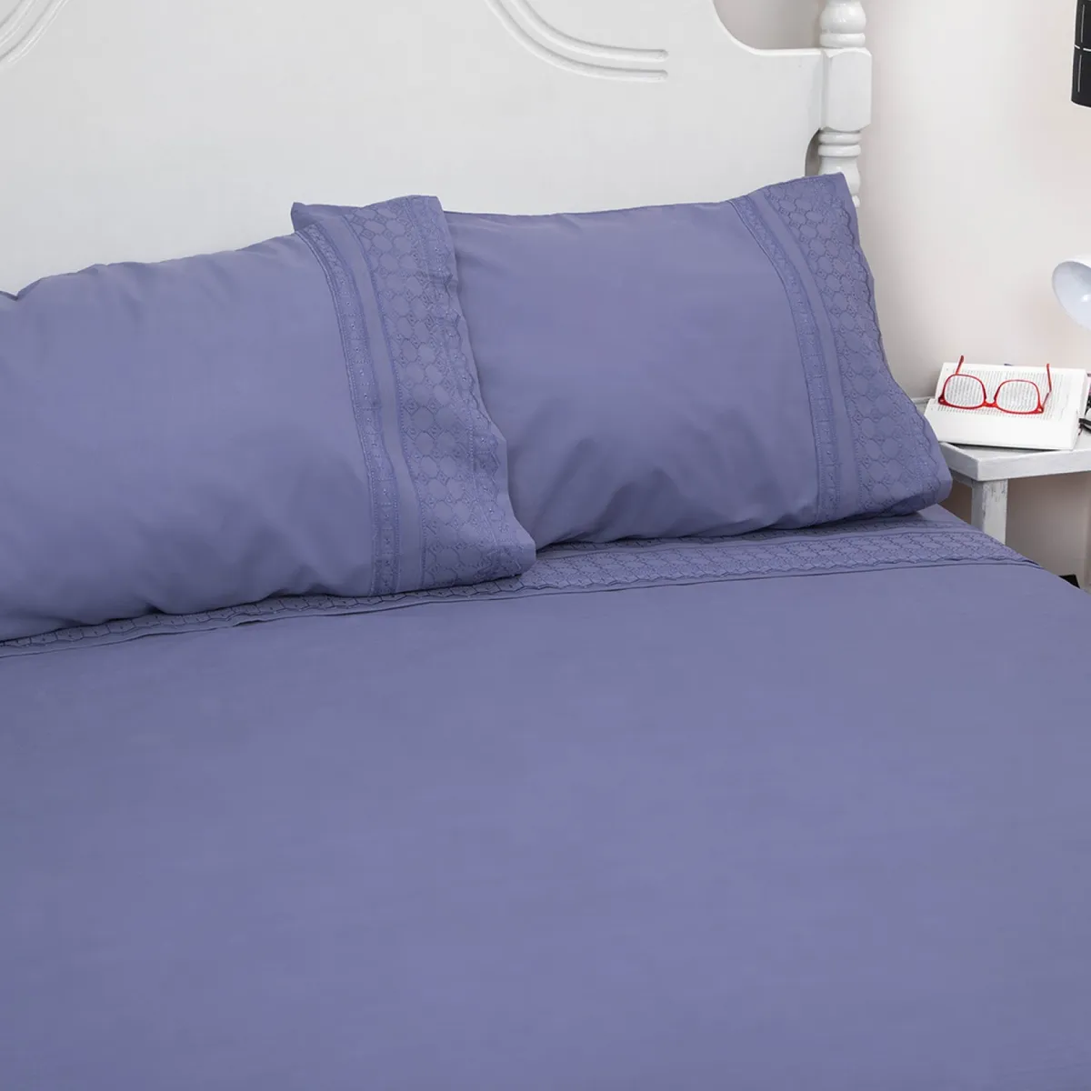 DORAL - Juego De Sábanas 144 Hilos Bordada Doral