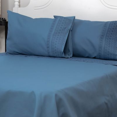 Imagen 2 del producto Juego de Sábanas Simone 2 Plazas 144 Hilos Bordado