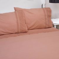 Juego de Sábanas Simone 2 Plazas 144 Hilos Bordado