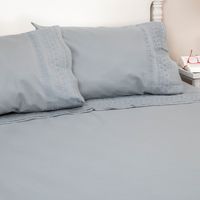 Juego de Sábanas Simone 2 Plazas 144 Hilos Bordado