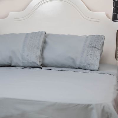 Imagen 2 del producto Juego de Sábanas Simone 2 Plazas 144 Hilos Bordado