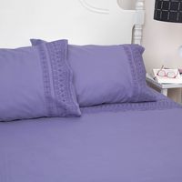 Juego de Sábanas Simone 2 Plazas 144 Hilos Bordado