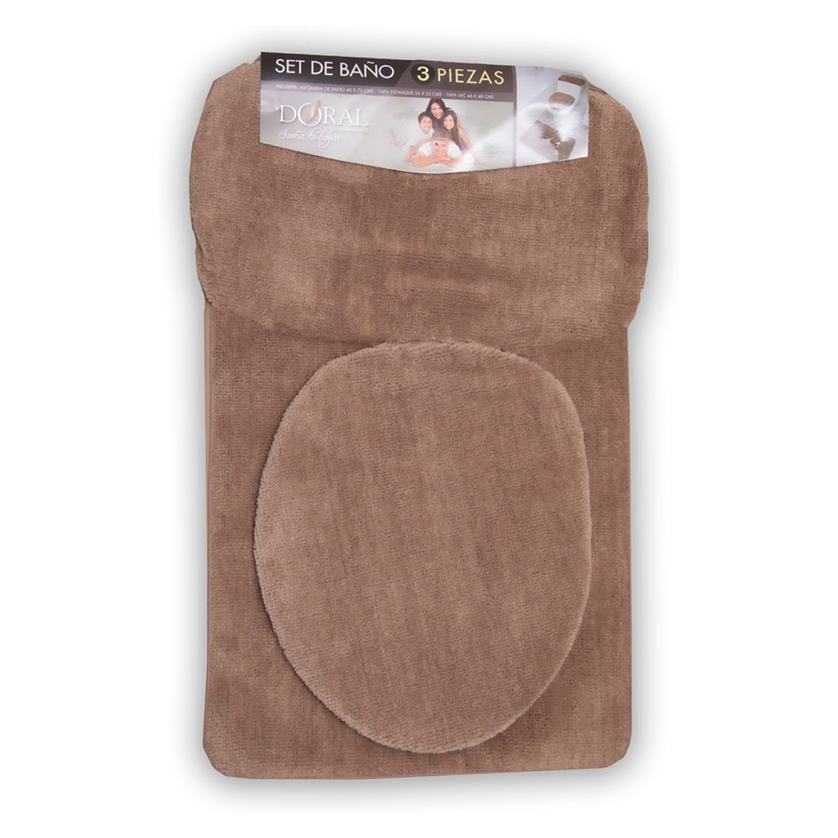 DORAL - Set Accesorios De Baño 3 Piezas Beige Doral