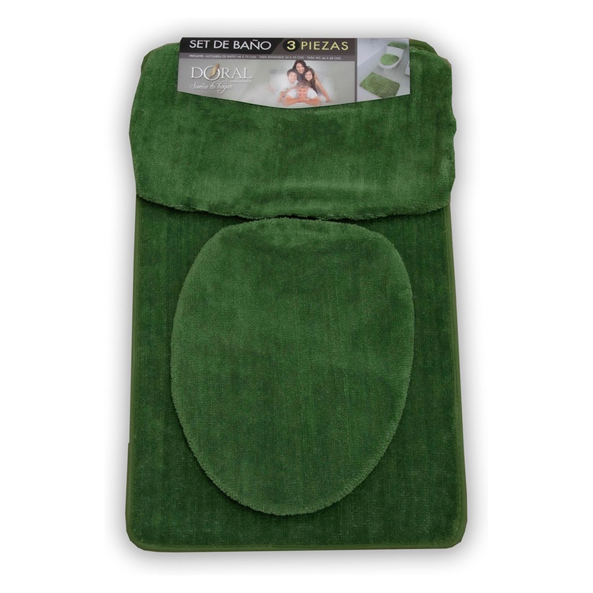 DORAL - Set Accesorios De Baño 3 Piezas Verde Doral