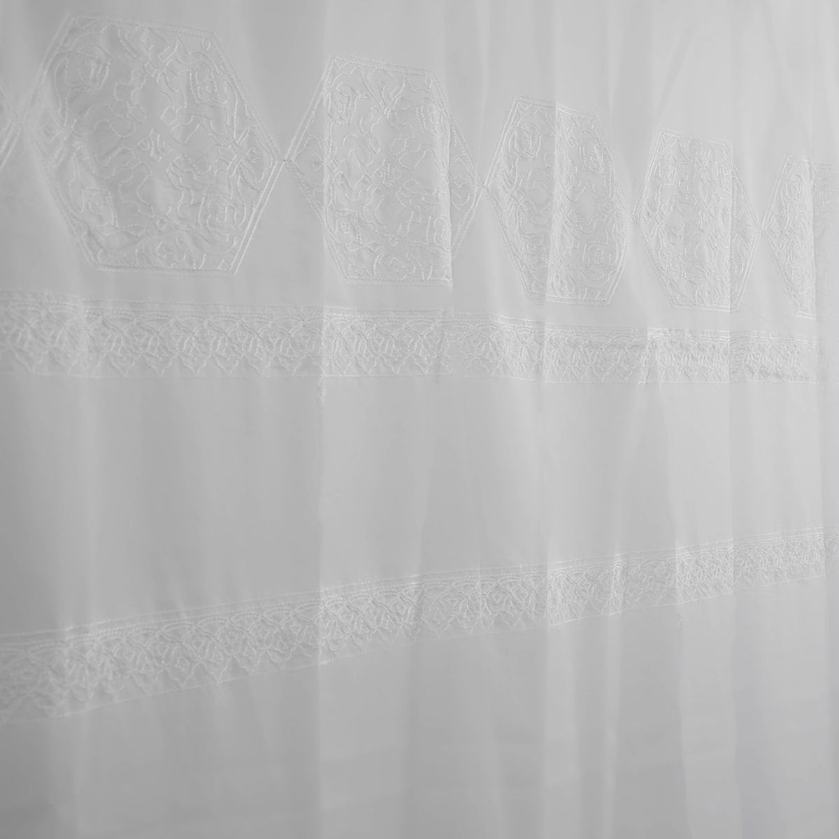 DORAL - Cortina De Baño Bordado 180X180 Cm Doral