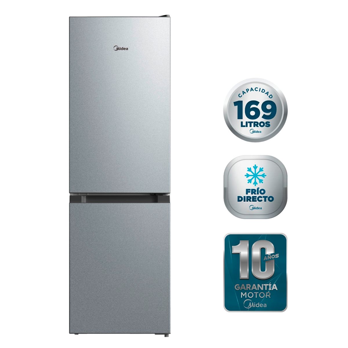 MIDEA - Refrigerador Bottom Freezer 169Lts MDRB241FGE50 Midea