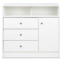 Cómoda 3 Cajones 1 Puerta Kids Blanco