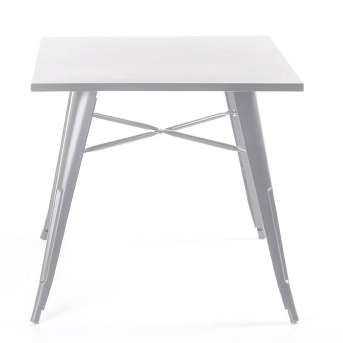 SPAZZIO - Mesa Tolix Blanco 80X80 Cms Spazzio