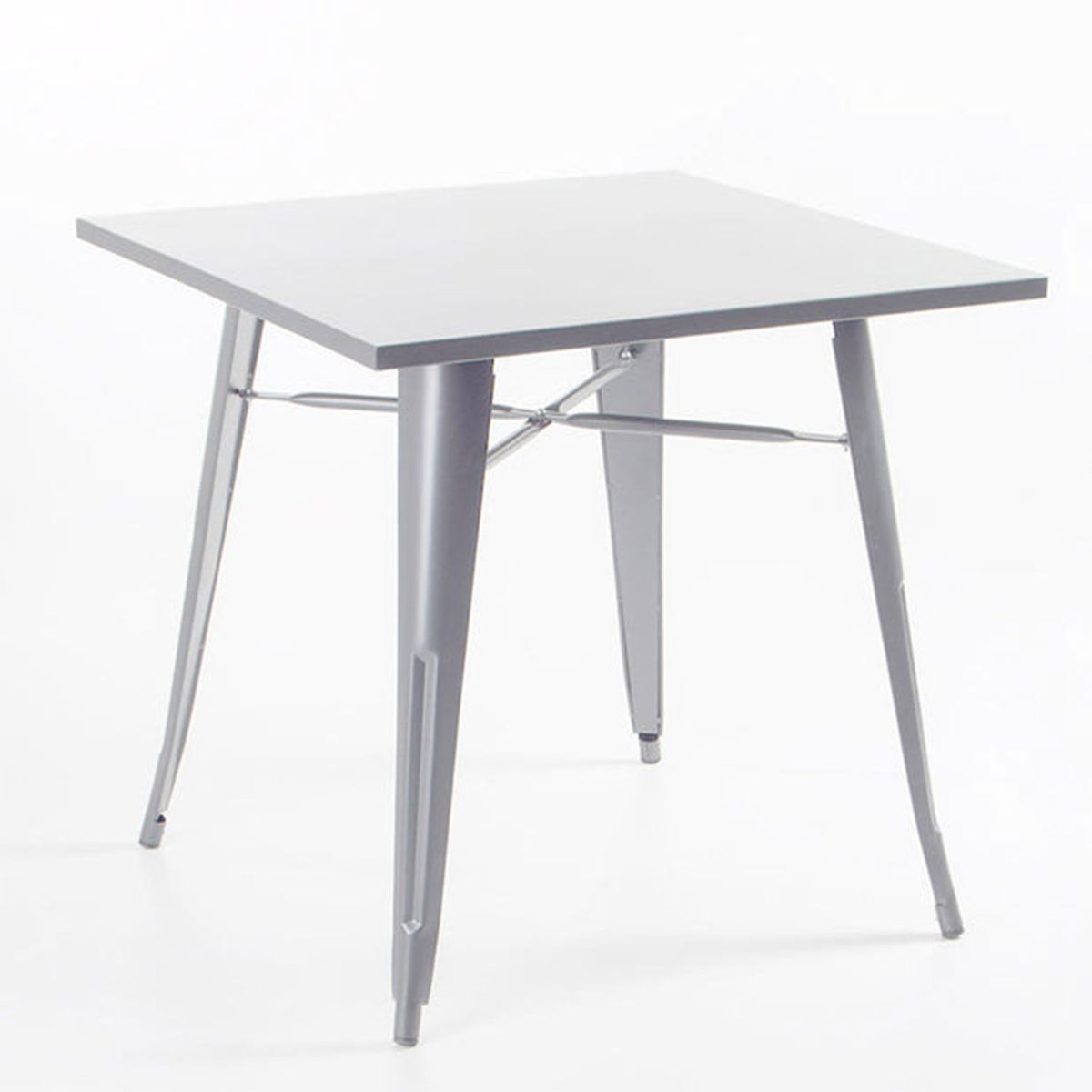 SPAZZIO - Mesa Tolix Blanco 80X80 Cms Spazzio