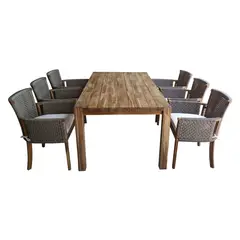 SPAZZIO - Comedor Río Café 220X1 8 Sillas Río