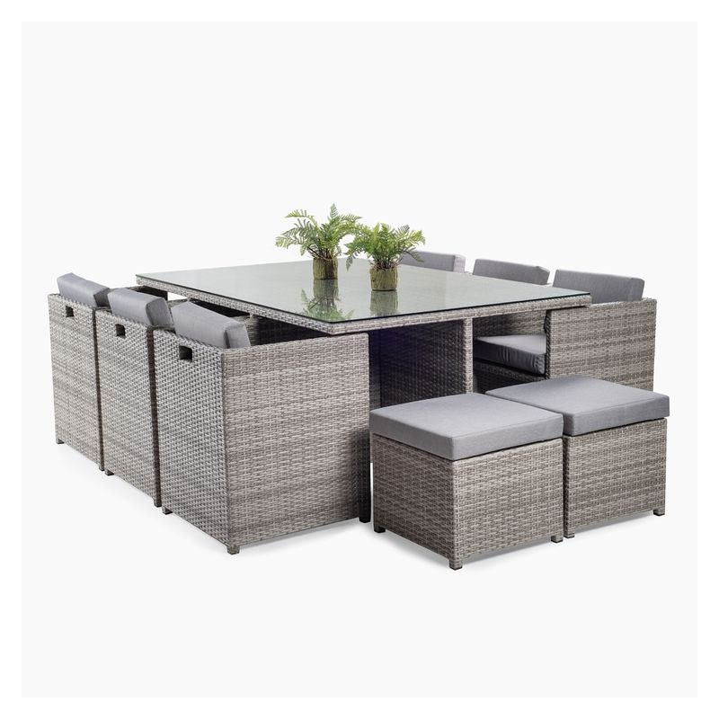 SPAZZIO - Comedor Fuy 11Pcs Gris Spazzio