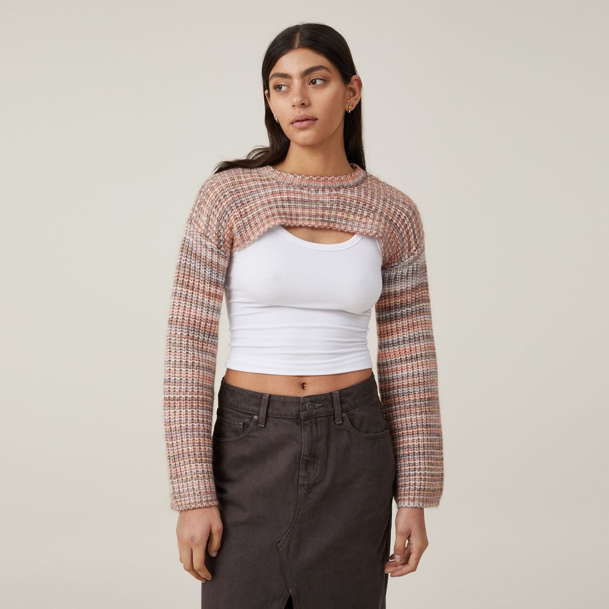 COTTON ON - Sweater Crop Manga Larga Mujer Cotton On