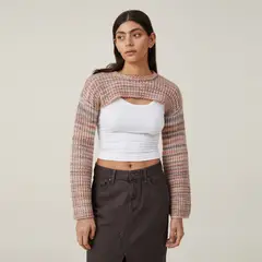 COTTON ON - Sweater Crop Manga Larga Mujer