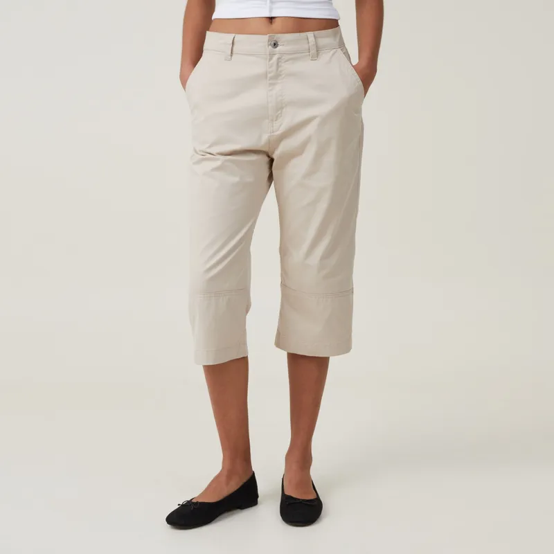 COTTON ON - Pantalones Capri Algodón Mujer Cotton On