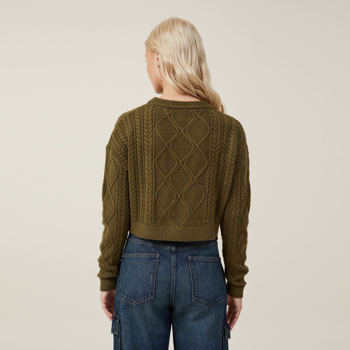 COTTON ON - Sweater Crop Algodón Orgánico Mujer Cotton On