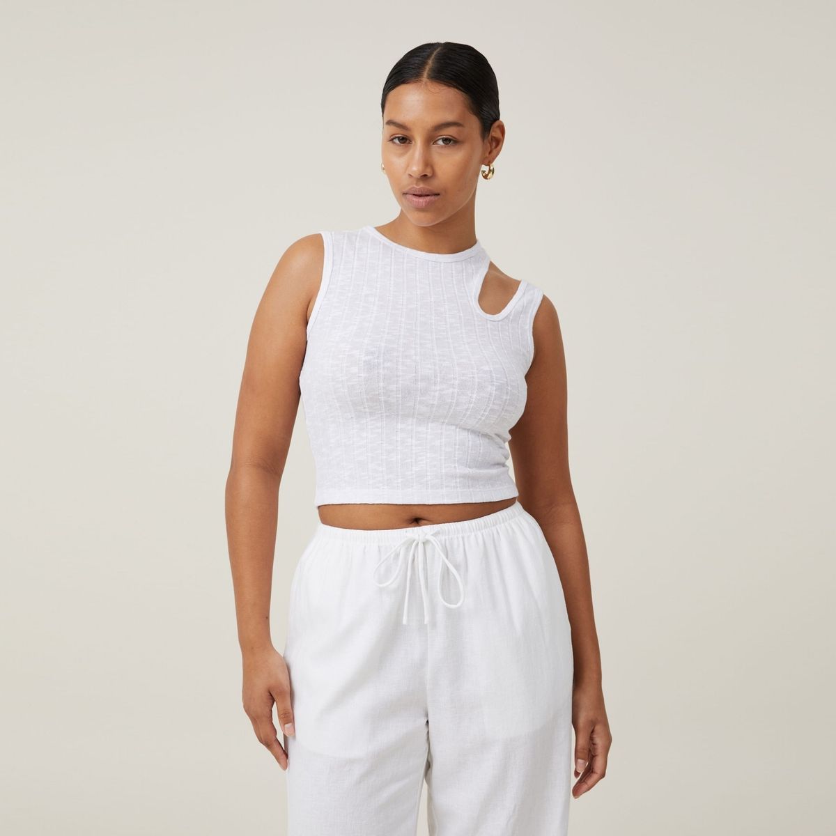 COTTON ON - Top Cut Out Algodón Mujer Cotton On