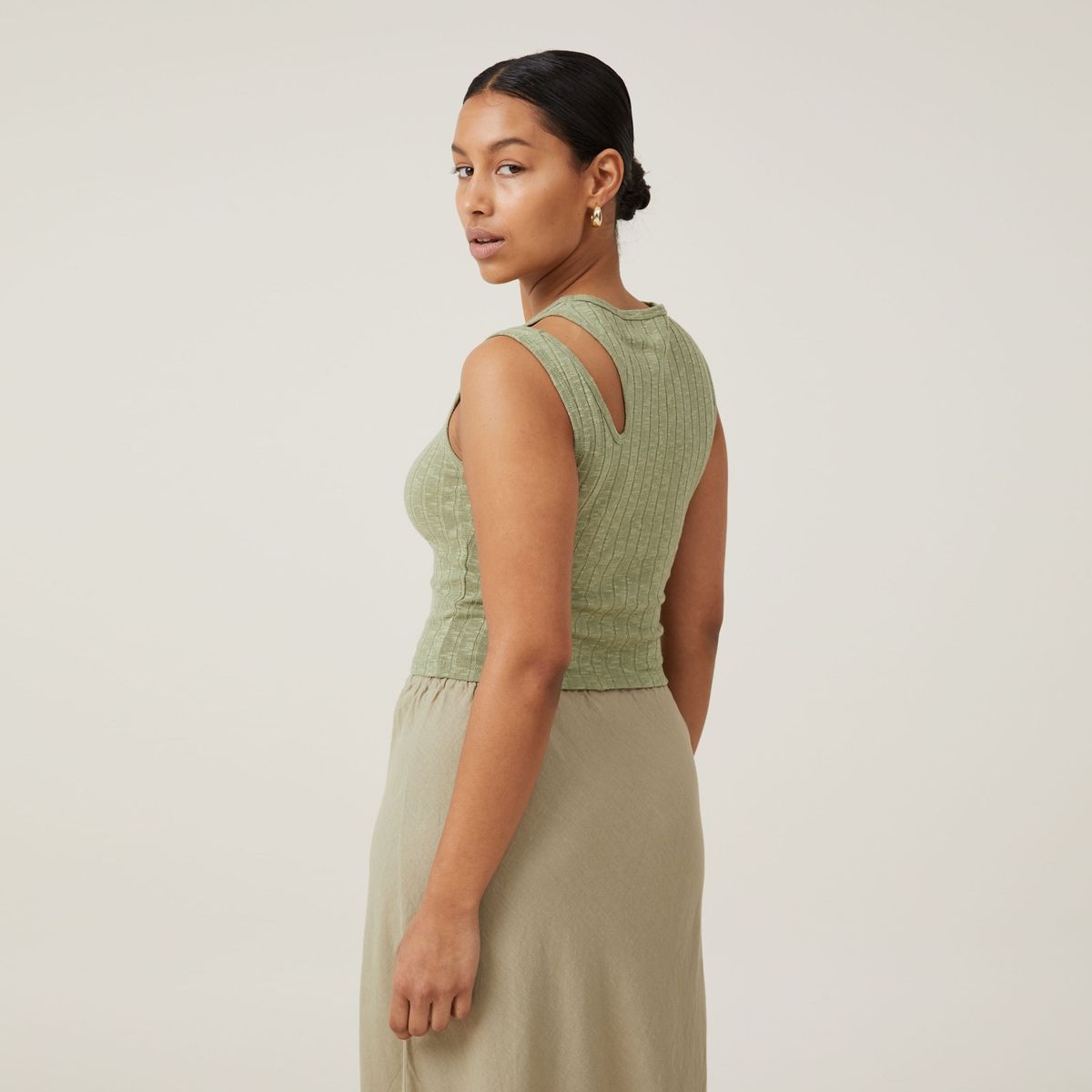 COTTON ON - Top Cut Out Algodón Mujer Cotton On