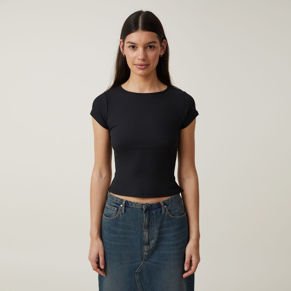 COTTON ON - Crop Top Algodón Mujer Cotton On