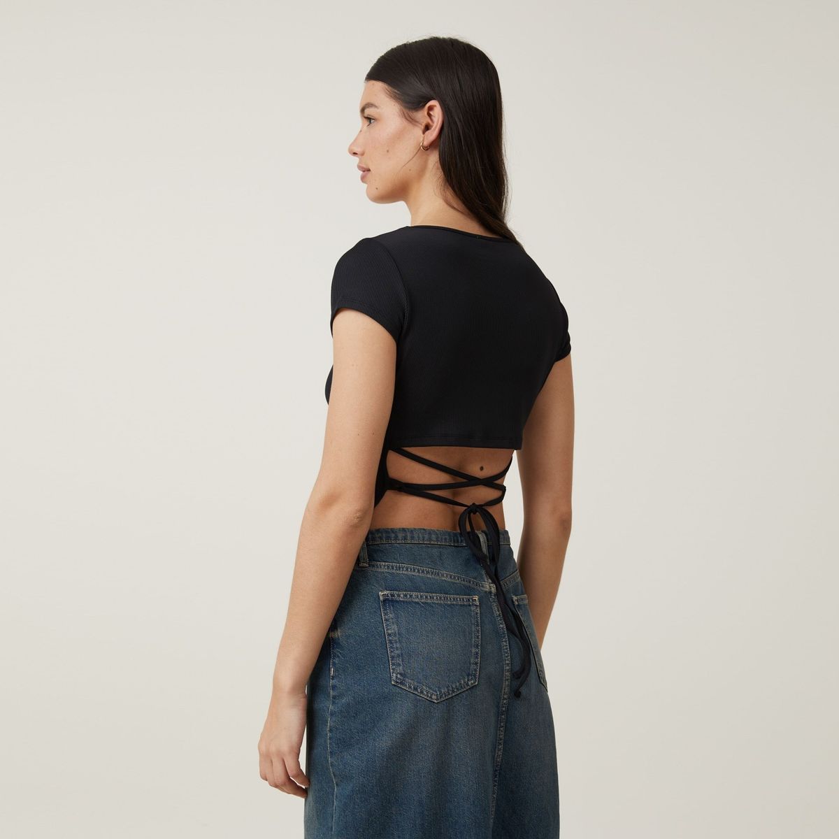 COTTON ON - Crop Top Algodón Mujer Cotton On
