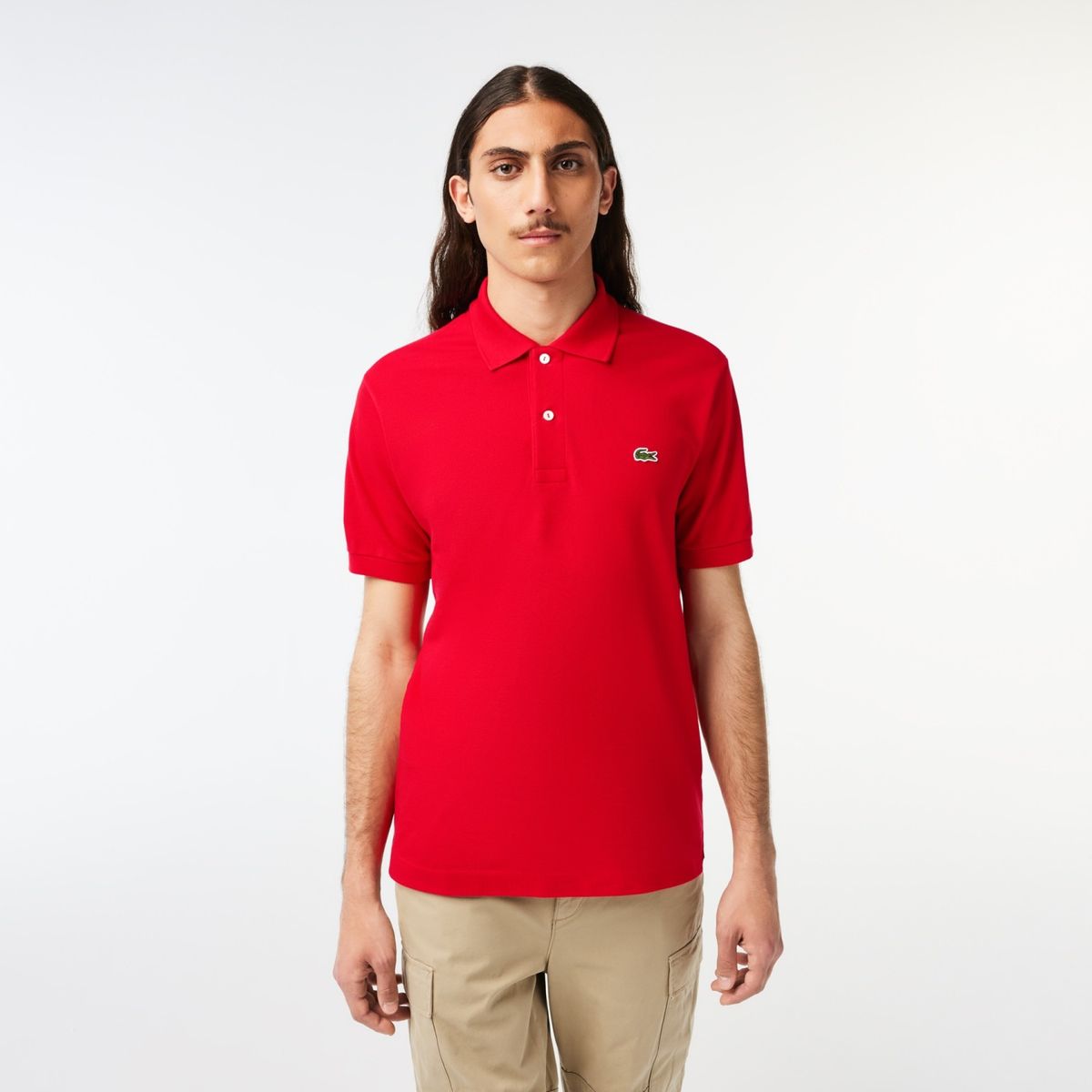 LACOSTE - Polera Con Cuello Pique Algodón Hombre Lacoste