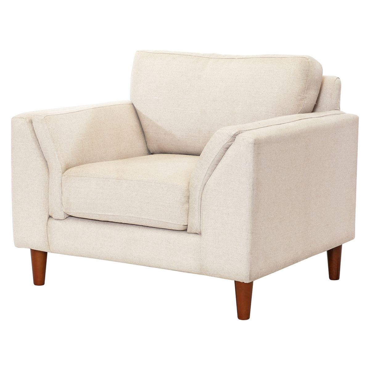 LATAM HOME - Sofá Milan 1 Cuerpo Lino Blanco Latam Home