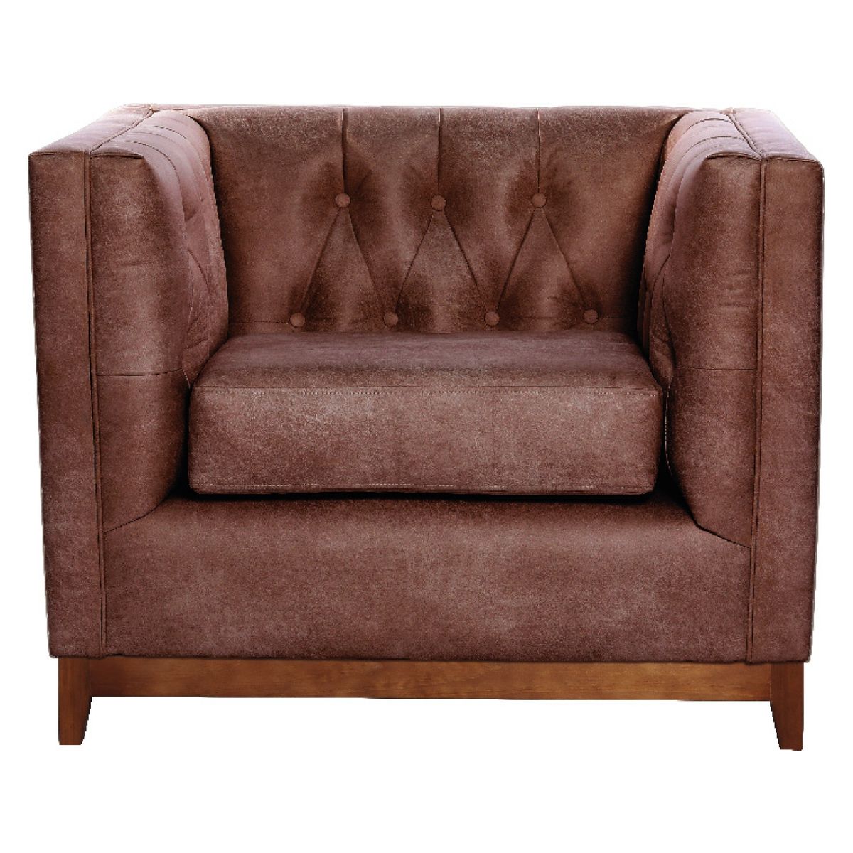 LATAM HOME - Sofá Roma 1 Cuerpo Cuero Colorado Latam Home