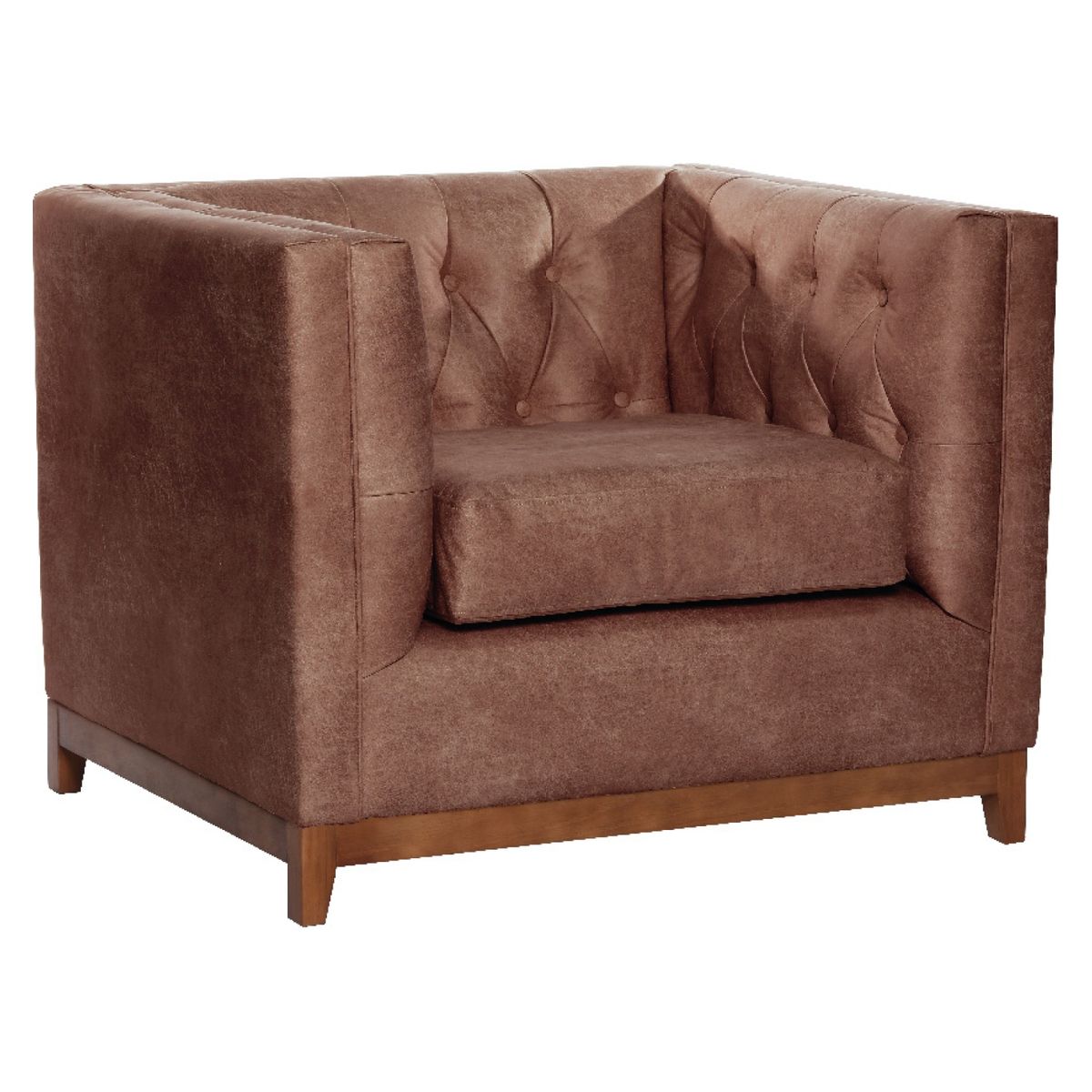 LATAM HOME - Sofá Roma 1 Cuerpo Cuero Colorado Latam Home