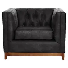 LATAM HOME - Sofá Roma 1 Cuerpo Cuero Colorado