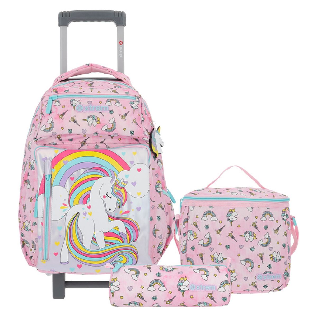 XTREM - New Run Pack Mochila Con Ruedas + Lonchera + Estuche 4Xt Unisex Xtrem