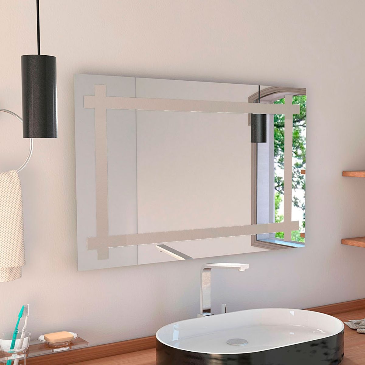 TUHOME - Espejo De Pared Broni 60 Cm Tuhome