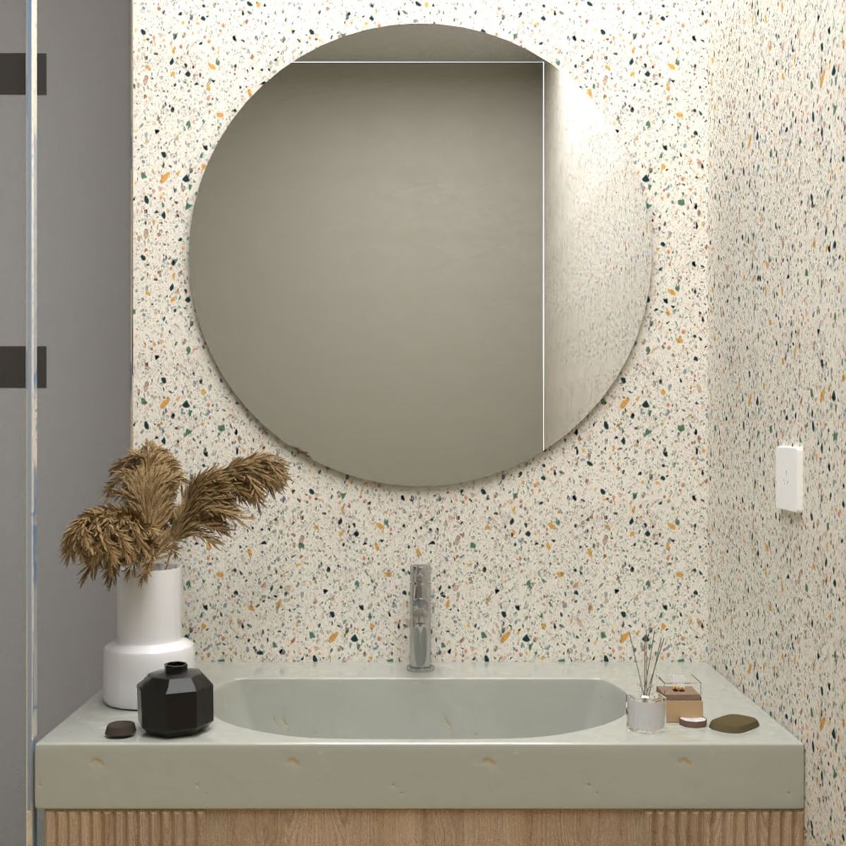 TUHOME - Espejo De Pared Capri 75 Cm Tuhome