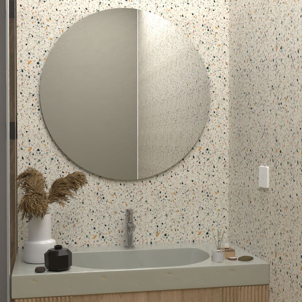 TUHOME - Espejo De Pared Capri 75 Cm Tuhome