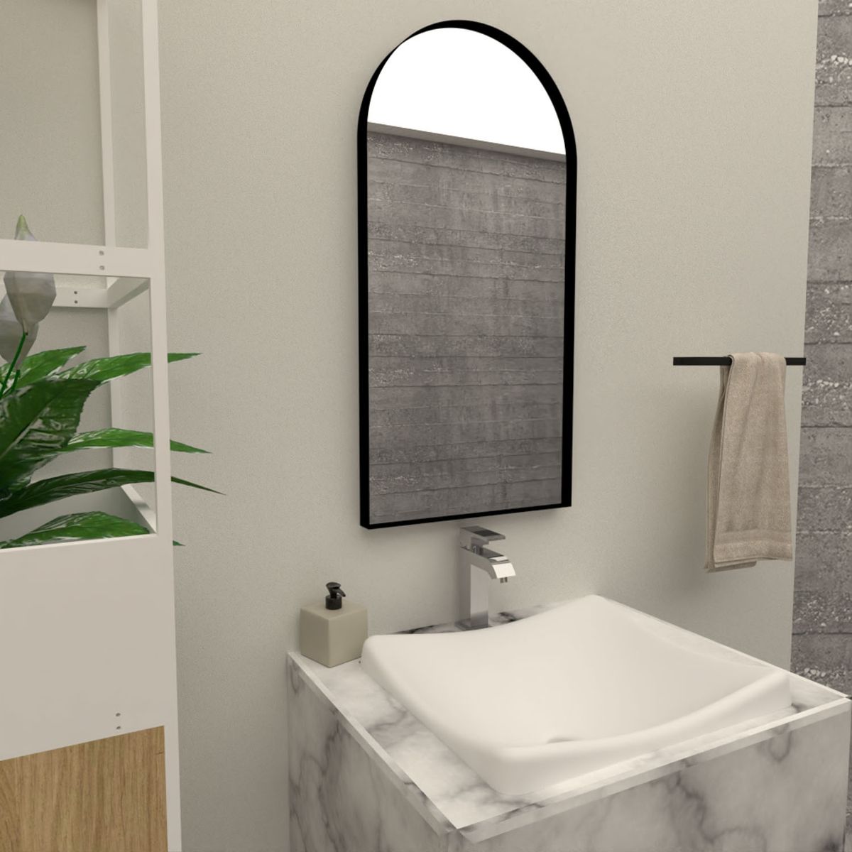 TUHOME - Espejo De Pared Marsella 80 Cm Tuhome