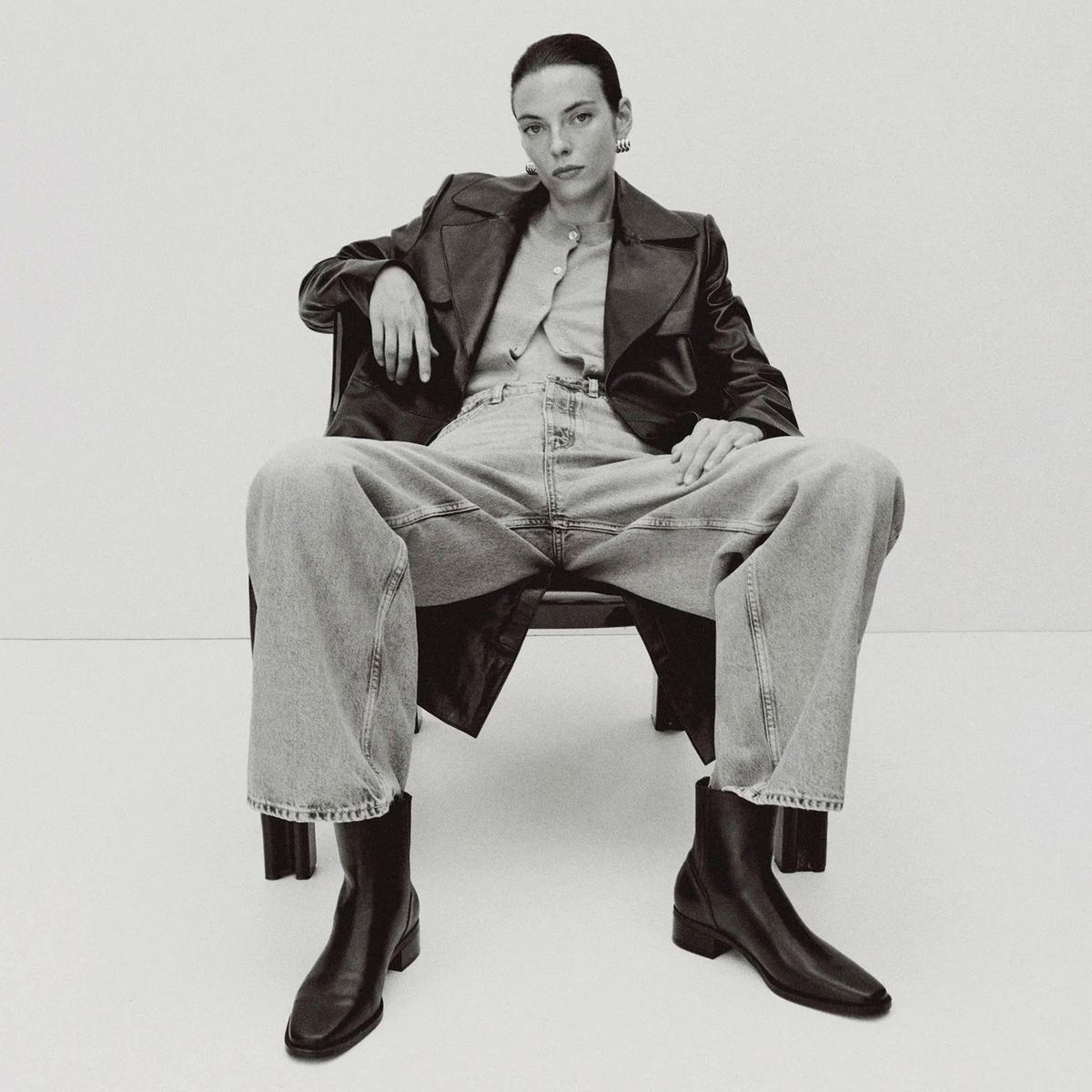 MANGO - Botín Mujer Negro Mango