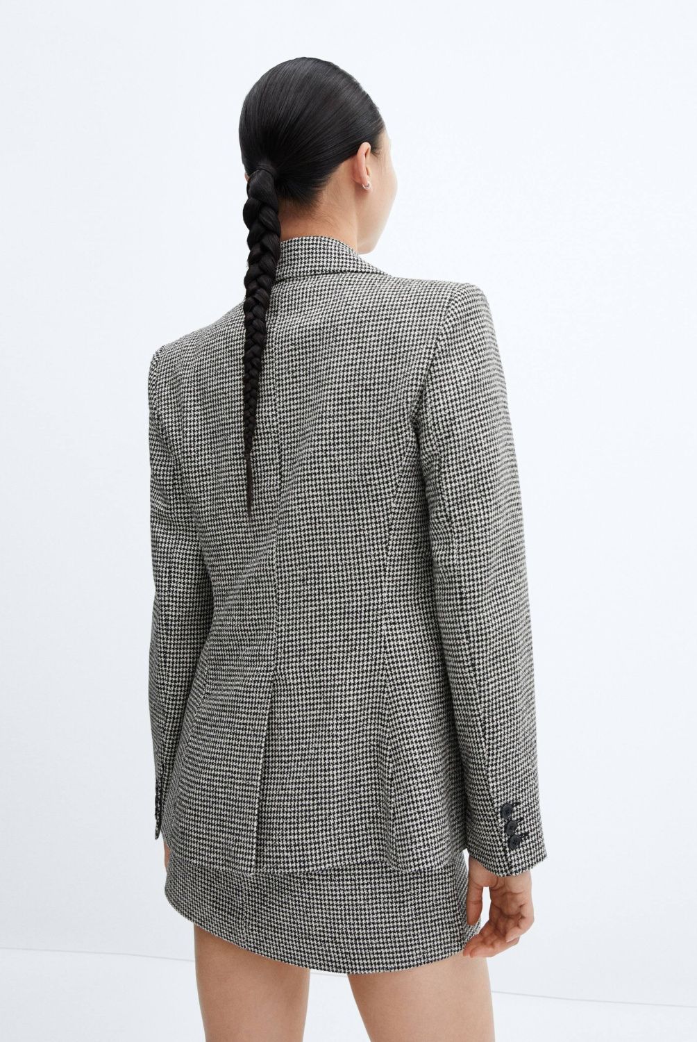 MANGO - Blazer Pata de Gallo Solapas Mujer Mango