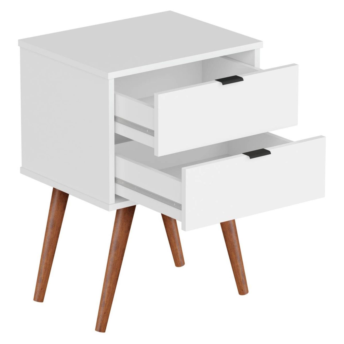 BE DESIGN - Velador Blanco Luxor 2 Cajones Be Design