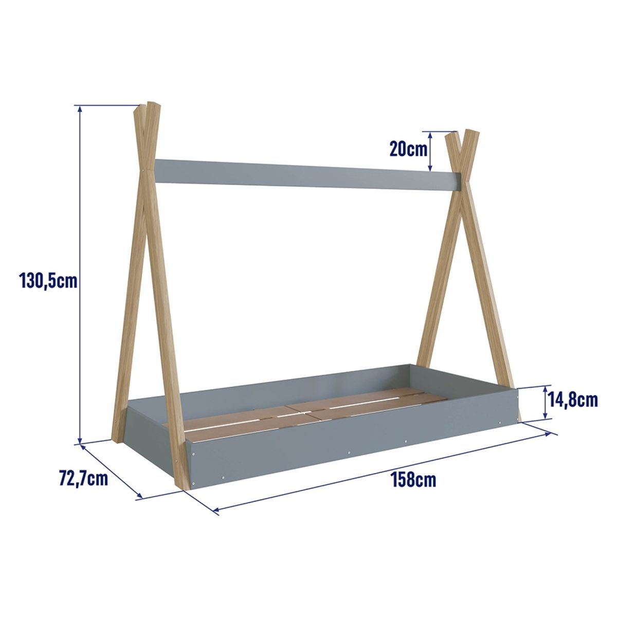 KIDSCOOL - Cama Infantil Montessori Azul Kidscool