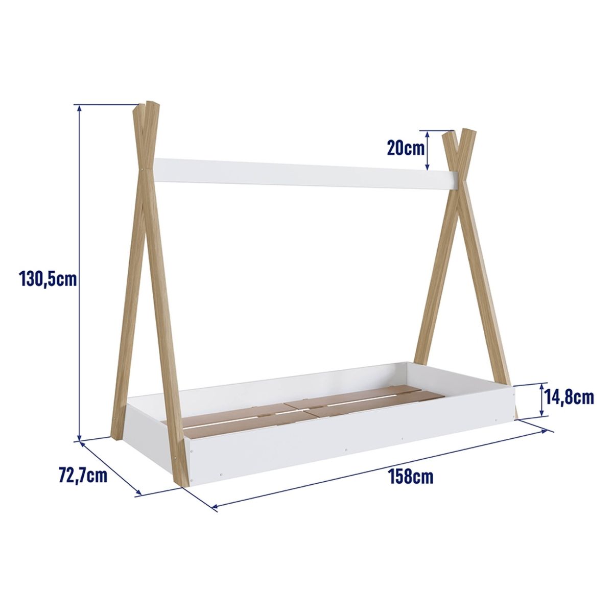 KIDSCOOL - Cama Infantil Montessori Blanca Kidscool