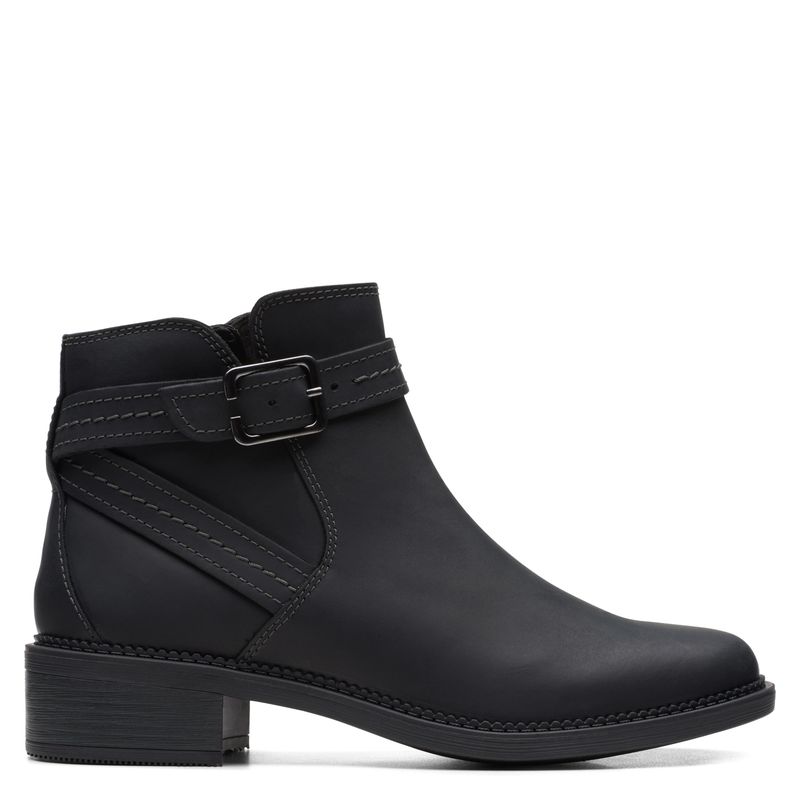 CLARKS - Botín Mujer Cuero Negro Clarks