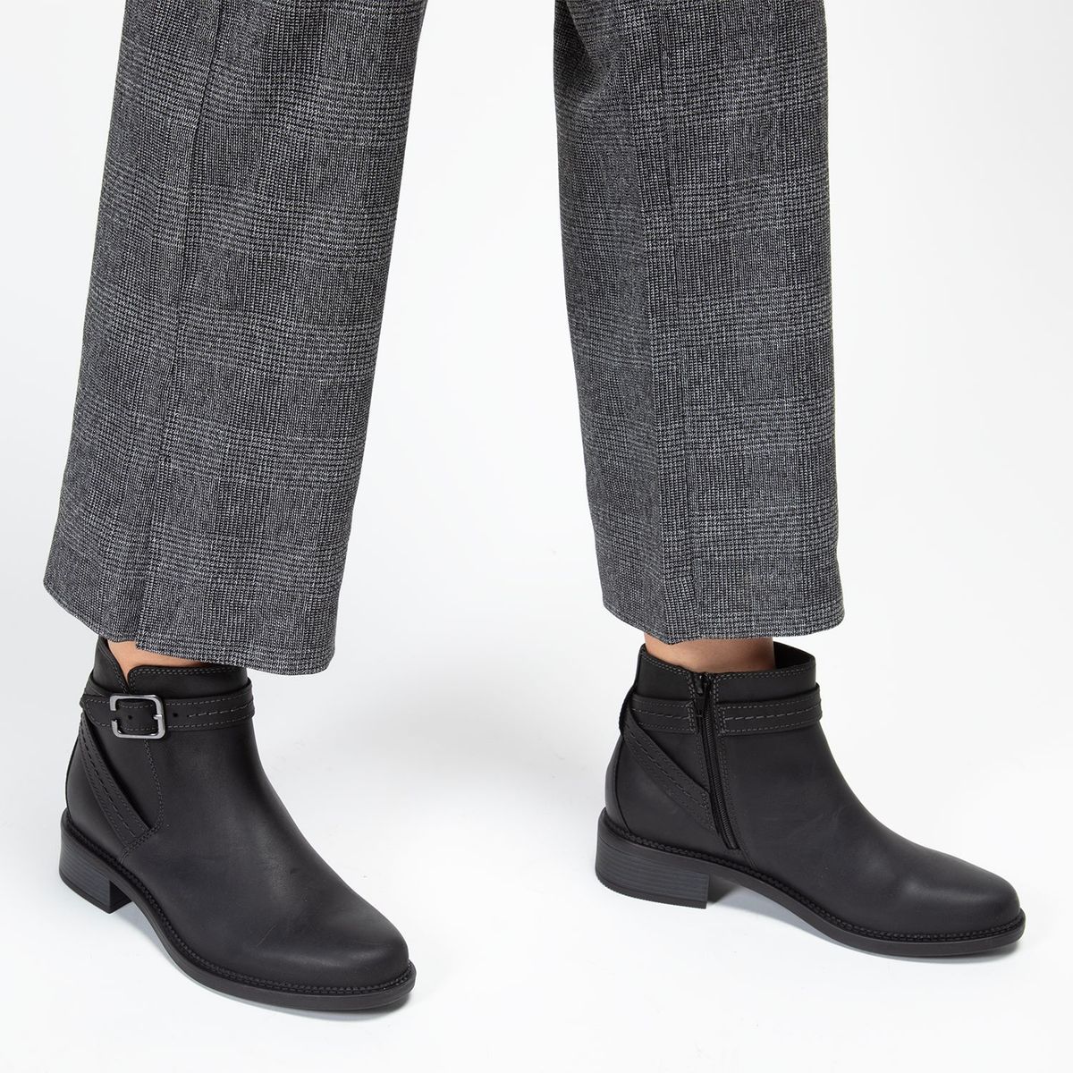 CLARKS - Botín Mujer Cuero Negro Clarks