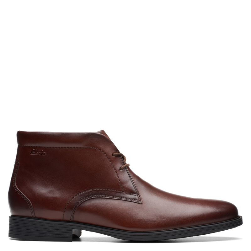 CLARKS - Botín Hombre Cuero Café Clarks