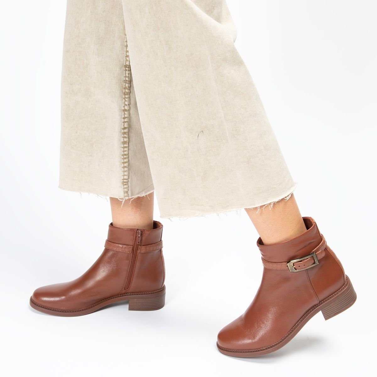 CLARKS - Botín Mujer Cuero Café Clarks