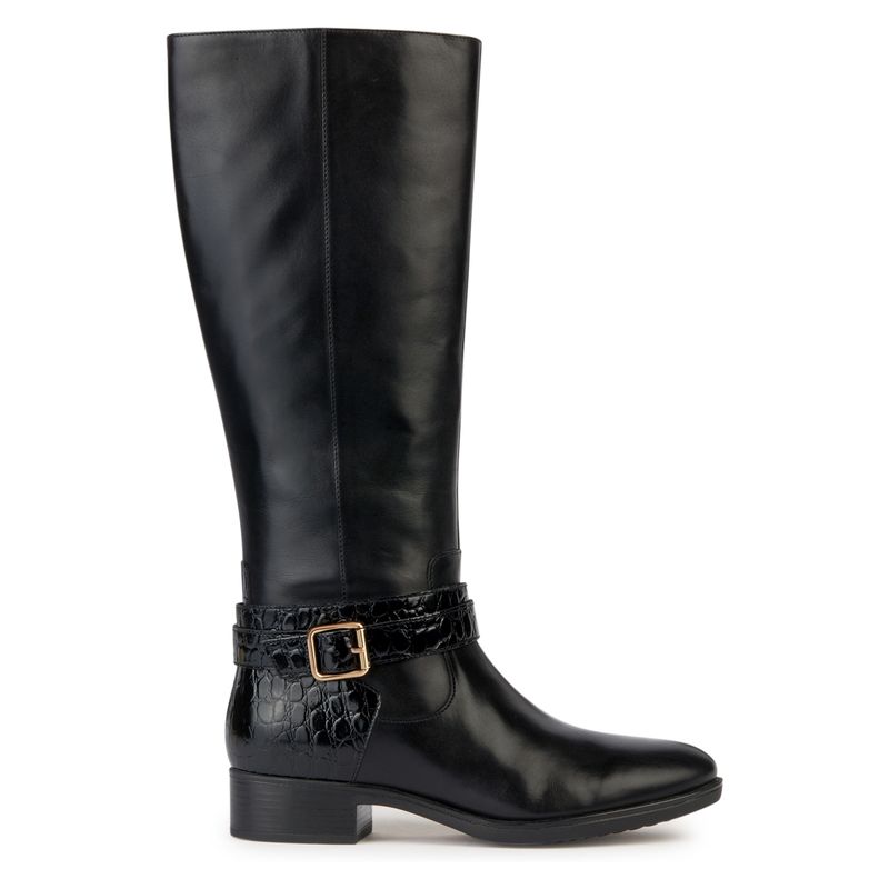 GEOX - Bota Mujer Cuero Negro Geox