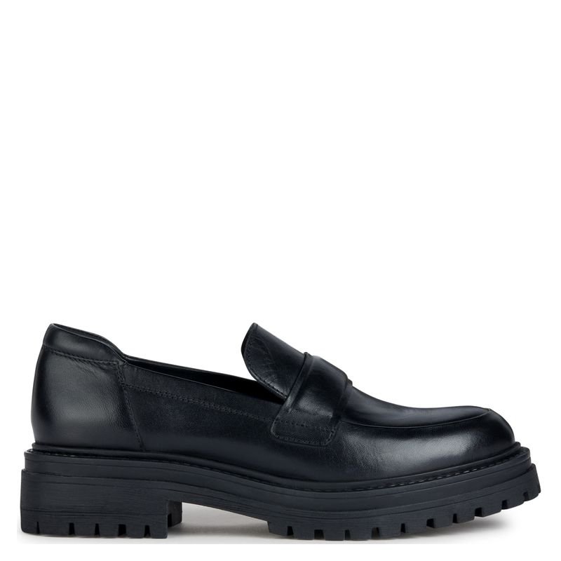 GEOX - Mocasín Mujer Cuero Negro Geox