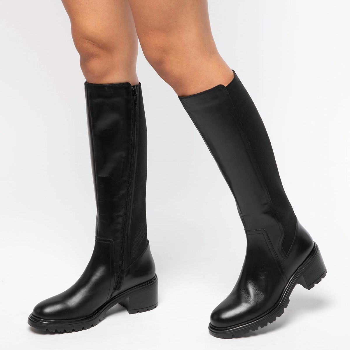 GEOX - Bota Mujer Cuero Negro Geox