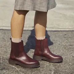 GEOX - Botín Mujer Cuero Rojo