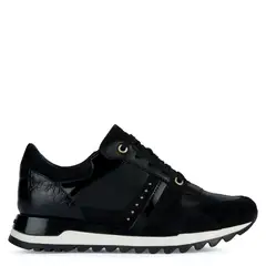 GEOX - Zapatilla Urbana Mujer Cuero Negro