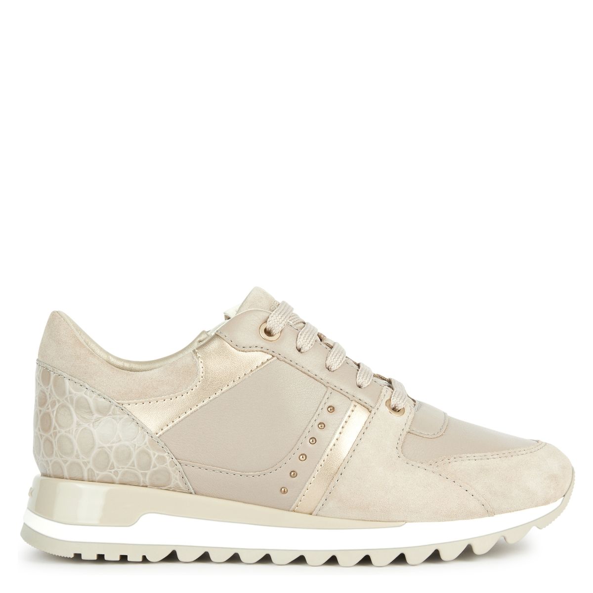 GEOX - Zapatilla Urbana Mujer Cuero Café Geox