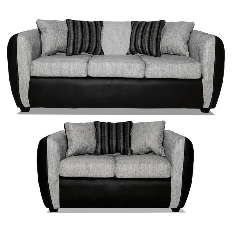 COMERCIALIZADORA ELEGANT DETAIL - Juego De Living 6 Puestos Oklahoma T/Pu Gris Plata Elegant Detail